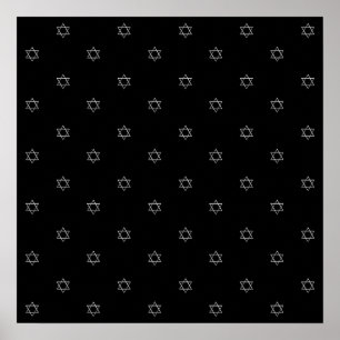 3-D Look Silver Star von David Poster