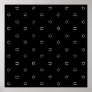 3-D Look Silver Star von David Poster