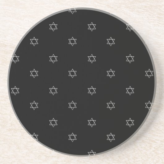 3-D Look Silver Star von David Sandstein Untersetzer (Vorne)