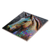 3-d Mosaik Pferdekopf Statue Fliese (Seite)