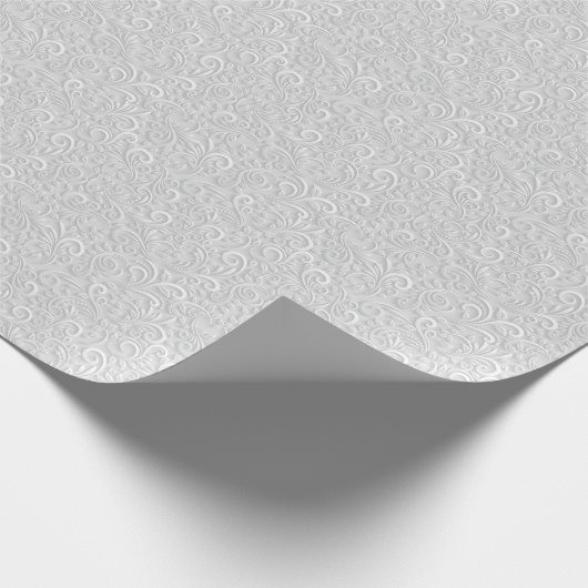 3-D-Muster, nahtlos, weiß und grau Geschenkpapier (Ecke)