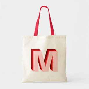 3-D Ombre Monogram Red Pink Tasche
