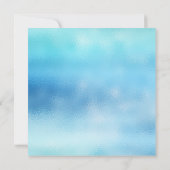 3-D Ombre Ocean Sky Blue Beach Ocean Glass Einladung (Rückseite)