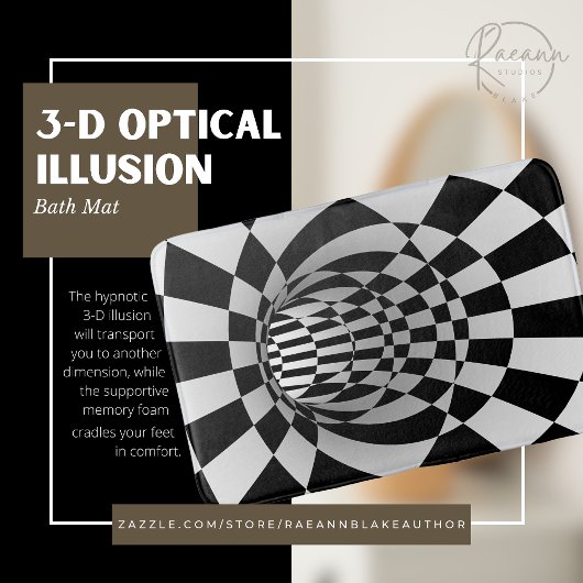 3-D optische Illusion Bath Mat Badematte