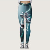 3-D Print Modern Art Leggings (Vorderseite)