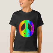 3-D Regenbogen-Friedenszeichen #1 T-Shirt (Vorderseite)