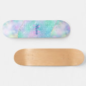 3-D rosa Monogramm, Name, Reißfestigkeit Skateboard (Horizontal)