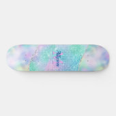 3-D rosa Monogramm, Name, Reißfestigkeit Skateboard (Horizontal)