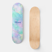 3-D rosa Monogramm, Name, Reißfestigkeit Skateboard (Vorderseite)