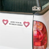 "3-D" Rote und rosa Herzen Autoaufkleber (Auf Lkw)