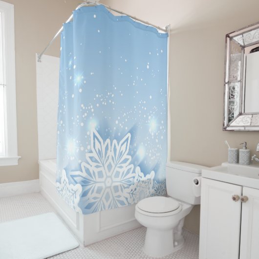 3-D Schneeflocken Duschvorhang (Beispiel)