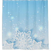 3-D Schneeflocken Duschvorhang (Vorderseite)