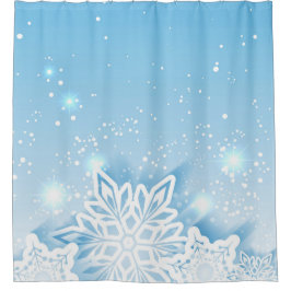 3-D Schneeflocken Duschvorhang