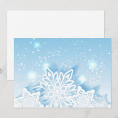 3-D-Schneeflocken Feiertagskarte (Vorne/Hinten)
