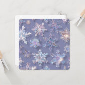 3-D-Schneeflocken Karte (Vorderseite/Rückseite Beispiel)