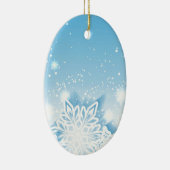 3-D Schneeflocken Keramikornament (Rechts)