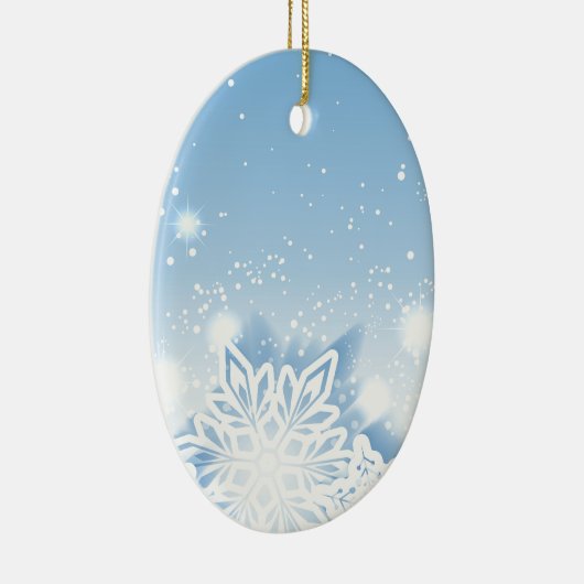 3-D Schneeflocken Keramikornament (Rechts)