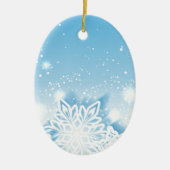 3-D Schneeflocken Keramikornament (Vorne)