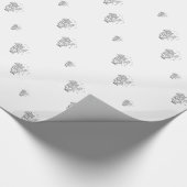 "3-D Silver" Saint Nicholas Wrapping Paper Geschenkpapier (Ecke)