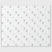 "3-D Silver" Saint Nicholas Wrapping Paper Geschenkpapier (Flach)