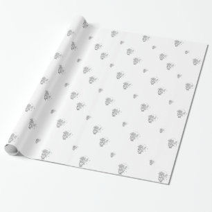 "3-D Silver" Saint Nicholas Wrapping Paper Geschenkpapier