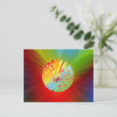 3-d-Sphere Postkarte (Stehend Vorderseite)