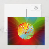 3-d-Sphere Postkarte (Vorne/Hinten)