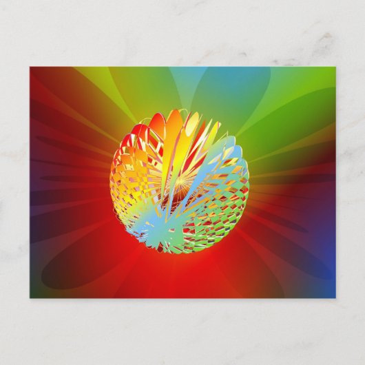 3-d-Sphere Postkarte (Vorderseite)