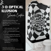 3-D-Vorhang für optische Illusion Duschvorhang