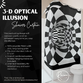 3-D-Vorhang für optische Illusion Duschvorhang