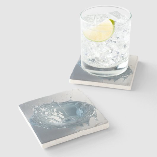 3-D-Wasserabfall Steinuntersetzer (Seitenansicht)