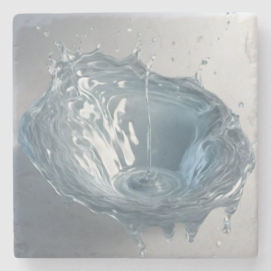 3-D-Wasserabfall Steinuntersetzer (Vorderseite)