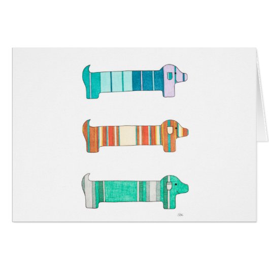 3 Dachshund-Farbstudie #1 (Vorderseite (Horizontal))