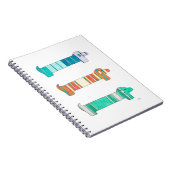 3 Dackel Color Study #1 Notebook Notizblock (Rechte Seite)