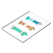 3 Dackel Color Study #1 Notebook Notizblock (Linke Seite)