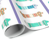 3 Dackel Color Study #1 Wrapping Paper Geschenkpapier (Rolleneckpunkt)