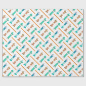 3 Dackel Color Study #1 Wrapping Paper Geschenkpapier (Flach)