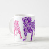 3 Damaskus-Möpsen Kaffeetasse (Vorderseite Links)
