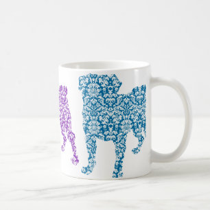 3 Damaskus-Möpsen Kaffeetasse