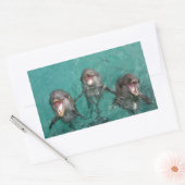 3 Delphine Rechteckiger Aufkleber (Umschlag)