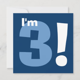 3. der Geburtstags-Blau des Name-modernes Kindes Einladung