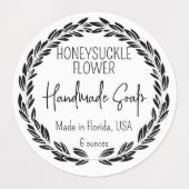 3 Designs Custom Modern Leaf Border Waterproof Etiketten (Design 2)