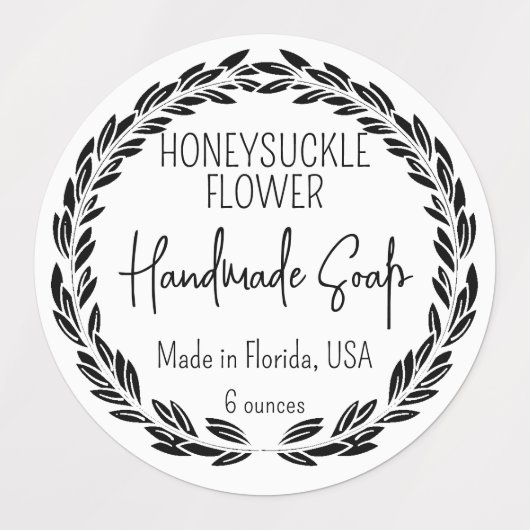 3 Designs Custom Modern Leaf Border Waterproof Etiketten (Design 2)