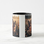 3 Deutsche Hirten auf dem Gebiet der Wildblumen Tasse (Zentrum)