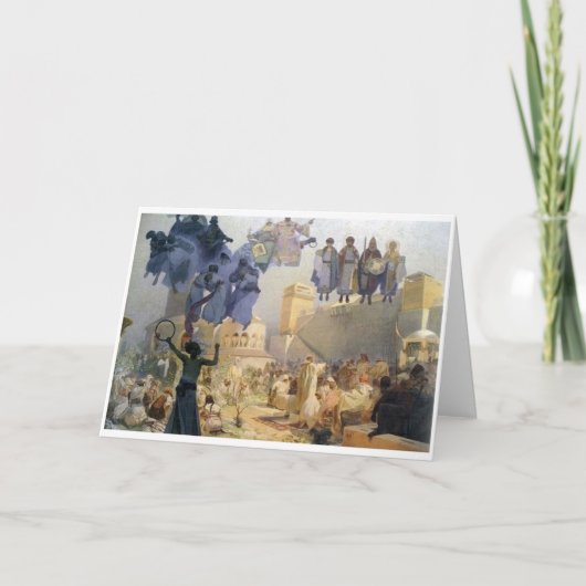 3 Die Einführung der slawischen Liturgie, Mucha Karte (Vorderseite)