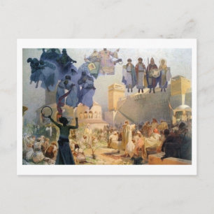 3 Die Einführung der slawischen Liturgie, Mucha Postkarte