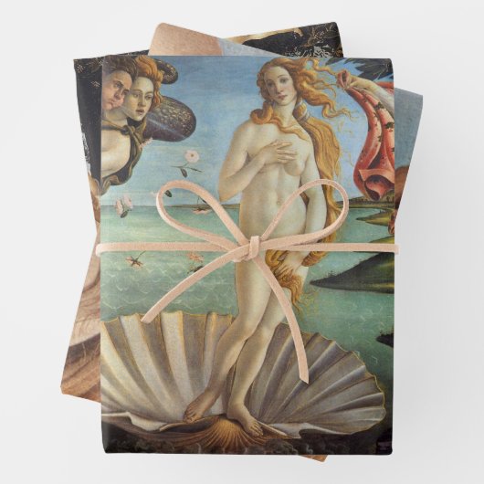 3 different Renaissance Art by Sandro Botticelli Geschenkpapier Set (Beispiel)