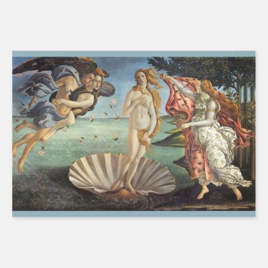 3 different Renaissance Art by Sandro Botticelli Geschenkpapier Set (Vorderseite)