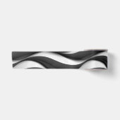 3-dimensionales welliges Schwarz-Weiß-Muster Satinband (Vorderseite)