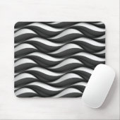 3 Dimensionen Wavy Black and White Muster Mousepad (Mit Mouse)